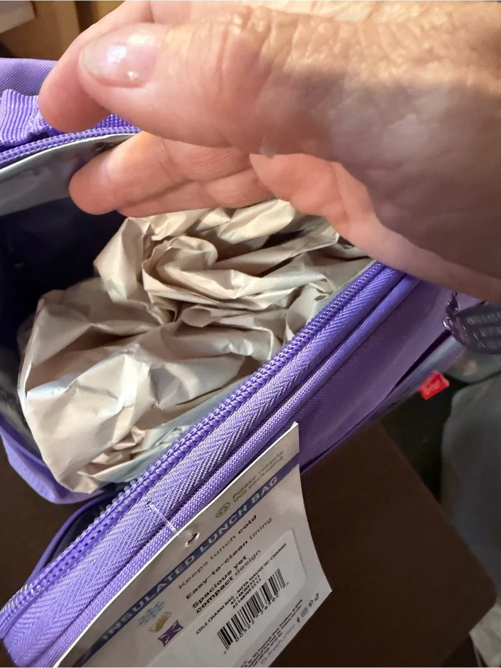 fit+fresh Purple Kids Lunch Bag with Customizable Charms